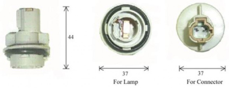 Разъем для лампы дополнительного освещения S25 BA15s  C4571C Koito
