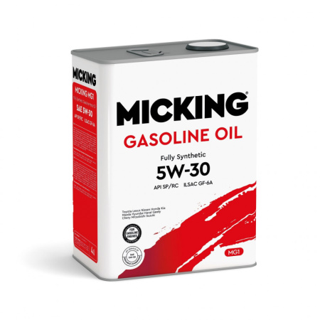 Масло моторное MICKING Gasoline Oil MG1 5w30 SP/RC 4л синтетическое