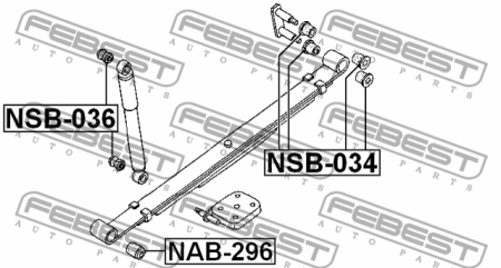 Втулка рессоры NSB-034/55046-01G00/N2048E Febest