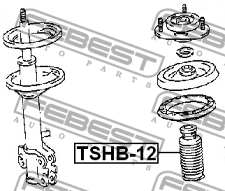 Пыльник амортизатора TSHB-12/48331-12130 Febest