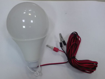 Лампа-переноска 7719 (7018) LED, крокодилы, 18Ватт, 12V
