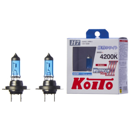 Koito P0755W Лампа H7 12V 55W (100W) 4200K (комплект 2 шт.)