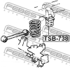 Отбойник пружины TSB-738/48306-35180 задний Febest