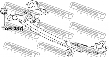 Сайлентблок TAB-337/48725-52090 задней балки FEBEST