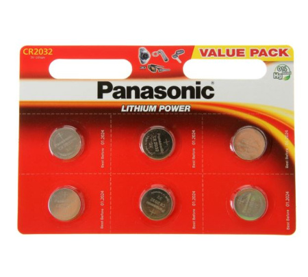 Батарейка Panasonic CR2032 Power Cells B6 (цена за штуку) 43836