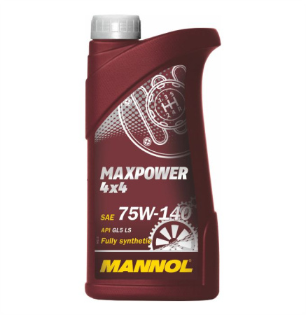 Масло трансмиссионное MANNOL 8102 MAXPOWER 4X4 75w140 GL-5 LS синтетика 1л