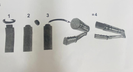 Шприц для смазки под тубу с резьбой TG98629