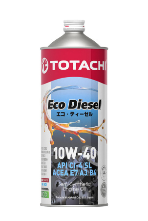 Масло моторное TOTACHI Eco Diesel 10w40  CK-4/SN  1л полусинтетическое