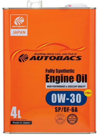 Масло моторное AUTOBACS 0W30 SP/GF-6A 4л синтетическое