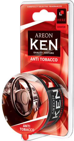 Ароматизатор воздуха на панель органический "AREON KEN" AKB07 Anti Tobacco