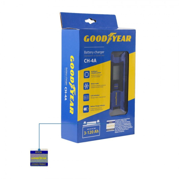 Электронное зарядное устройство Goodyear для свинцово-кислотных аккумуляторов CH-4A GY003001