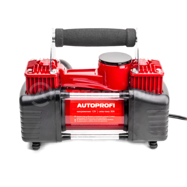 Компрессор AUTOPROFI AK-65, 65л/мин, 12V, 10атм, 30A, 300W, двухпоршневой, металл