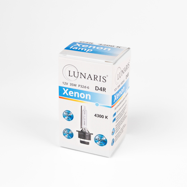 Лампа ксеноновая D4R 12V35W AC P32d-6 4300K Xenon LUNARIS