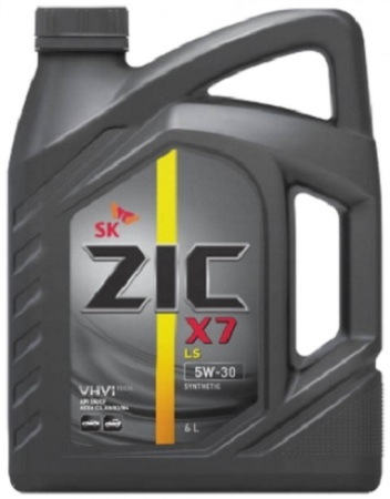Масло моторное ZIC X7 LS 5w30  SN/CF 6л синтетическое
