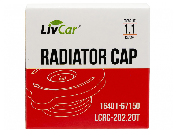 Крышка радиатора LCRC-202.2OT (16401-67150/C-11)  108kpa, 1.1 kg/cm2  LivCar