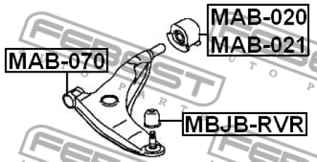 Сайлентблок MAB-070/MR13098 Febest