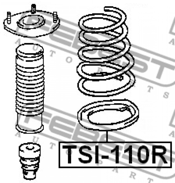 Проставка пружины Febest TSI-110R (48258-02040) задней, нижняя