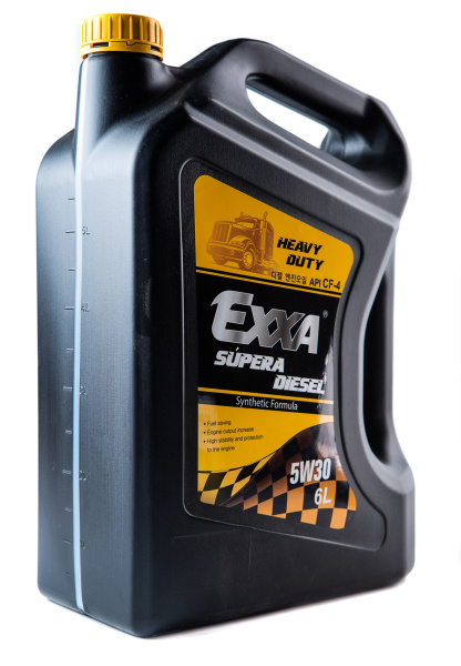 Масло моторное EXXA SUPERA Diesel 5w30 CF-4  полусинтетическое, 6л. (Ю.Корея)