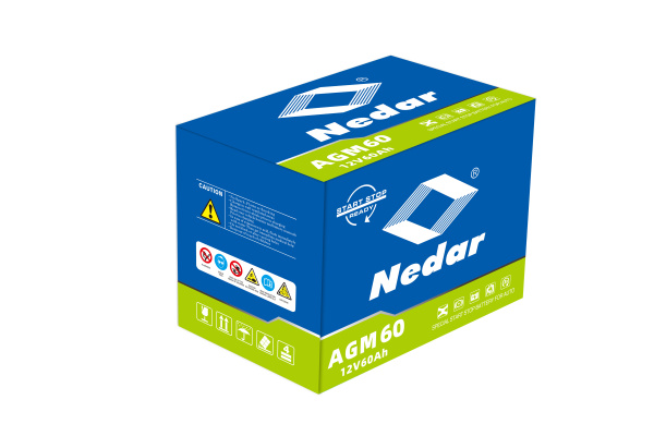 Аккумулятор NEDAR AGM60 L2 60A/h (пусковой ток 640А) Start-Stop/Гибрид