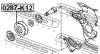 Ролик натяжной 0287-K12/11927-0M301 Febest