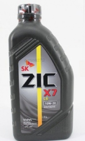 Масло моторное ZIC X7 LS 10w30 SN/CF   1л синтетикческое