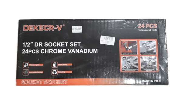 Набор головок торцевых  1/2 №1 J005 с инструментом, 24 предмета, КНР