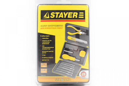 Набор инструментов Stayer "Standart" Х 22054-Н21 универсальный, 21 предмет
