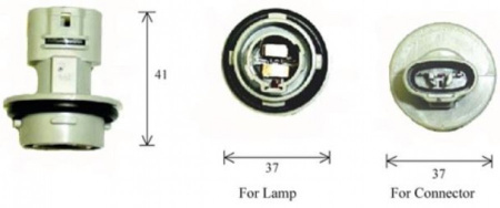 Разъем для лампы дополнительного освещения S25 BA15s  C4531B Koito