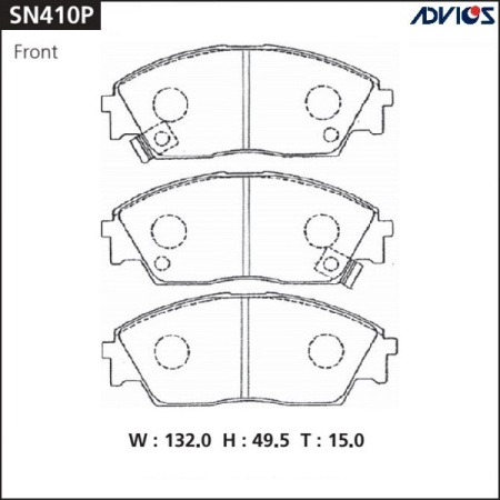 Тормозные колодки дисковые 264 (SN410P)