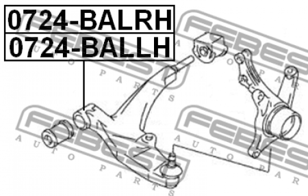 Рычаг 0724-BALLH/45202-63G01 передний Febest