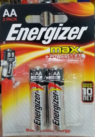 Элемент питания Energizer MAX AA LR6/E91 2BP (цена за блистер) E300157000