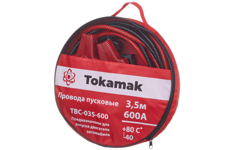 Провода пусковые TOKAMAK 600A, 3,5м (TBC-035-600) в сумке ПВХ