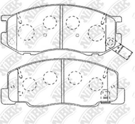 Тормозные колодки дисковые PN1404 (A-469/D-2150) NIBK