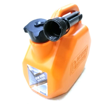 Канистра 3TON Оранжевая пластмассовая (усиленная) 5л под топливо с крышкой и лейкой