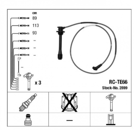 Провода зажигания RC-TE66 (2899) NGK