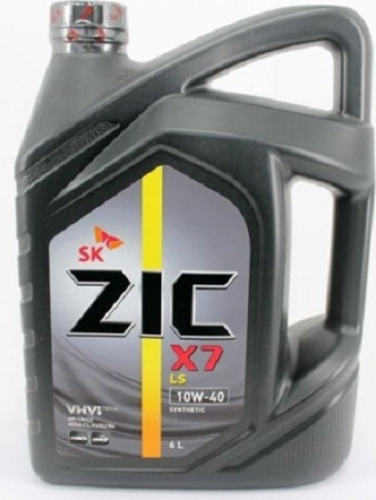 Масло моторное ZIC X7 LS  10w40 SN/CF   6л  синтетическое