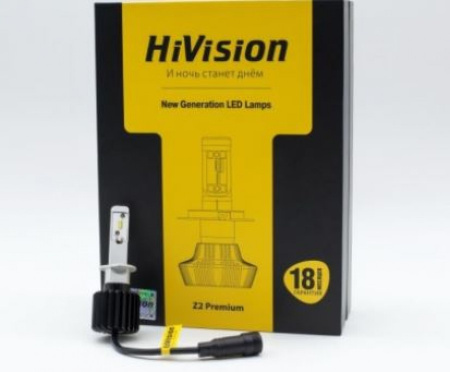 Лампа светодиодная "HiVision" Headlight Z2 Premium (H1, 6000K) комплект - 2 лампы