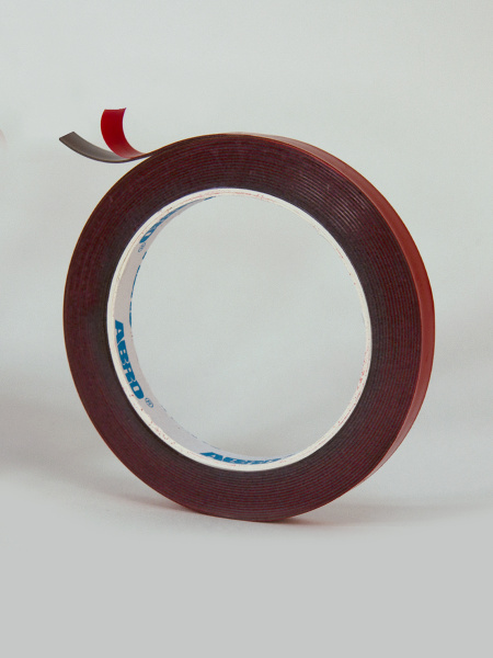 Лента клейкая двухсторонняя красная Премиум (10мм х 5м) RD-10mm-5M ABRO