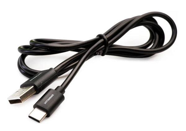 Кабель ERGOLUX ELX-CDC02-C02 USB-Type C, 3А, 1,2м зарядка+передача данных коробка черный