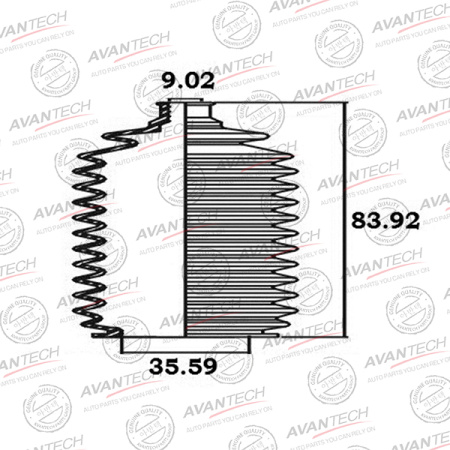 Пыльник рулевой системы BS0401 (53-482 Maruichi) Avantech