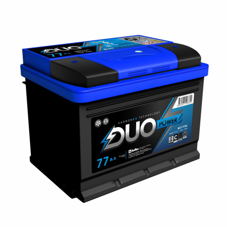 Аккумулятор DuoPower 77 a/h 6CT-77VLL Пуск ток 770A (Правый)