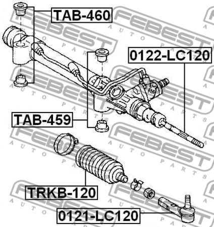 Сайлентблок TAB-460-big/44200-35060 рулевой рейки Febest
