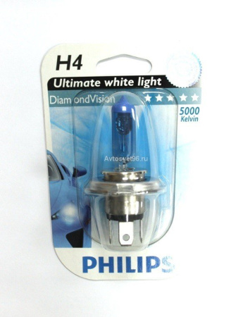 Лампа Philips 12342DVB1 H4 60/55W Diamond Vision 5000K