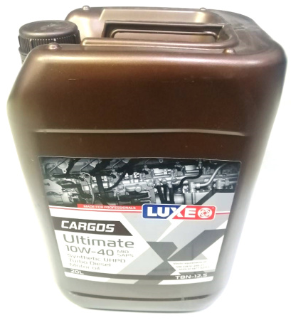 Масло моторное LUXE CARGOS Ultimate UHPD TURBO DIESEL MID SAPS 10W40 20л синтетическое