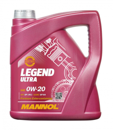 Масло моторное MANNOL 7918 Legend Ultra 0w20 SP(RC)/GF-6A (синтетическое) 4л