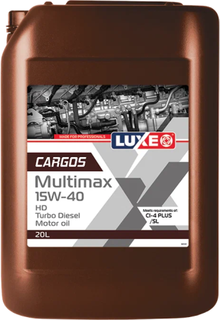 Масло моторное LUXE CARGOS MULTIMAX HD TURBO DIESEL 15W40 CI-4 20л полусинтетическое