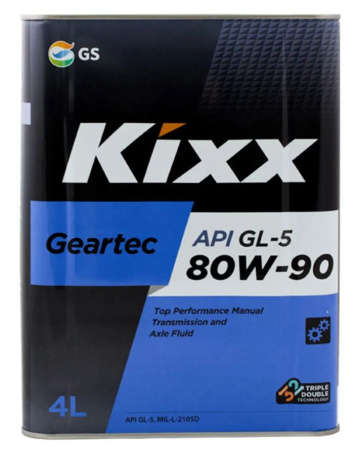 Масло трансмиссионное GS Kixx Geartec 80w90 GL-5 4л п/синт