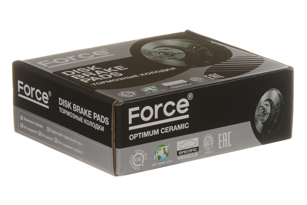 Тормозные колодки дисковые FORCE RD-1176 (D2023/GP-02023/PF-1077/AN-113) Optimum ceramic (04465-12240,04465-16070)