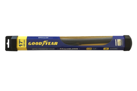 Щетка стеклоочистителя Goodyear FRAMELESS GY000417  17"/43см всесезонная бескаркасная