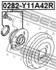 Ступица 0282-Y11A42R/43200-73R05 задняя Febest